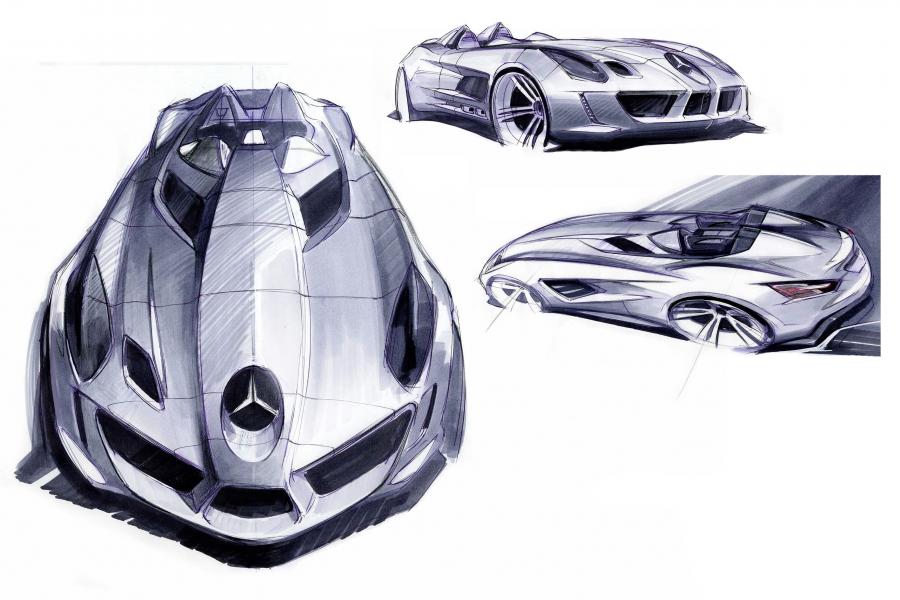 Эскиз Mercedes-Benz SLR McLaren Stirling Moss 2009 года  (фото 43 из 75)